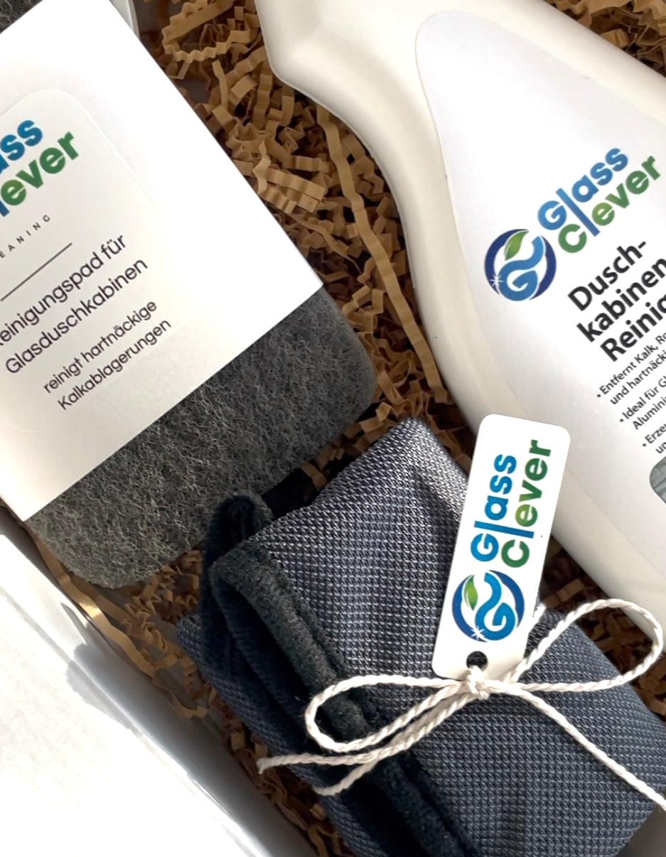 Glassclever Reinigungs-Set Duschkabine
