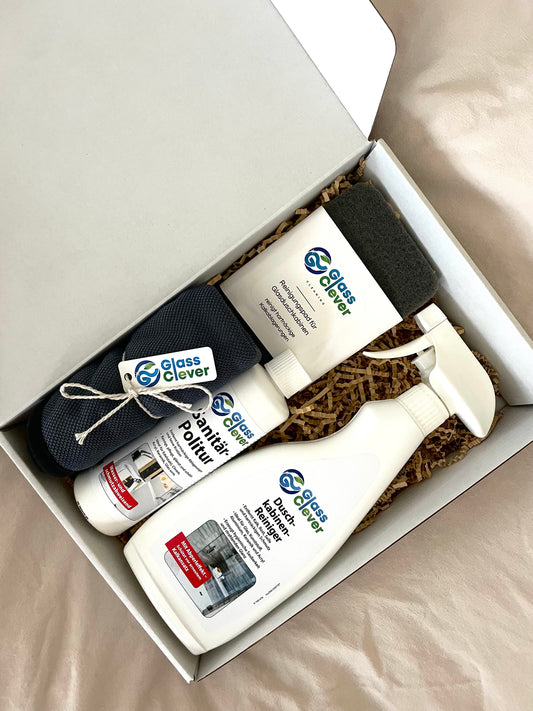 Glassclever Reinigungs-Set Duschkabine